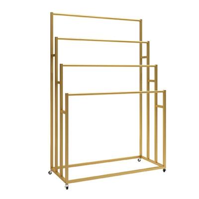 China Low Price Fabric Display Rack Metal Fabric Sample Display Racks Customized Size for sale