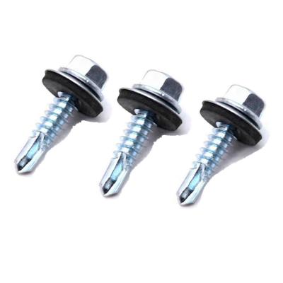 China HEX Head Washer Self Drilling Roofing Screw With Rubber Gasket for sale