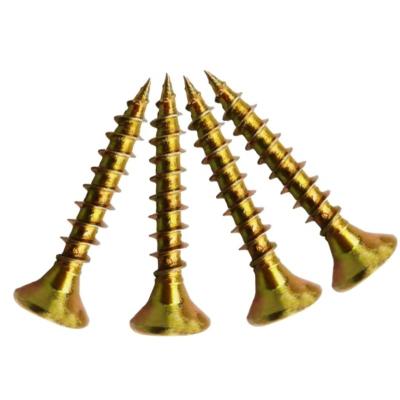 China Flat Galvanized Chipboard Screws Yellow 35mm Nigeria for sale