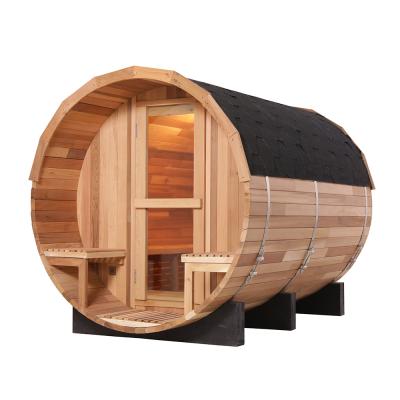 China Wholesale Canadian Barrel Sauna Sauna Outdoor Computer Control Panel Cedar Traditional Steam Sauna Room Hemlock Sauna For Sale for sale