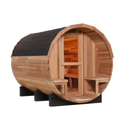 China High Quality Barrel Sauna Factory Price Computer Control Panel Outdoor Home Use Sauna for sale