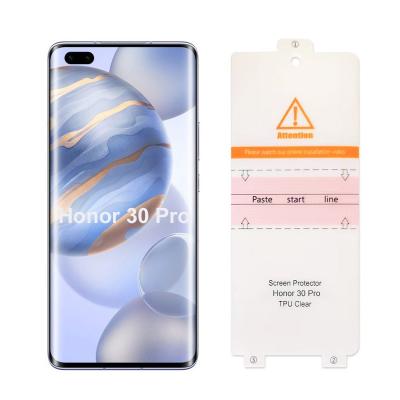 China Mobile phone tempered glass high quality no soft hydrogel protective film for Huawei honor 30 pro for sale