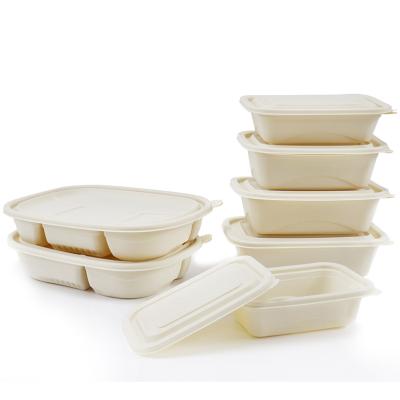 China Disposable With Cover Take Out Food Containers Disposable Lunch Box Eco Friendly Biodegradable Food Storage Box With Lids for sale