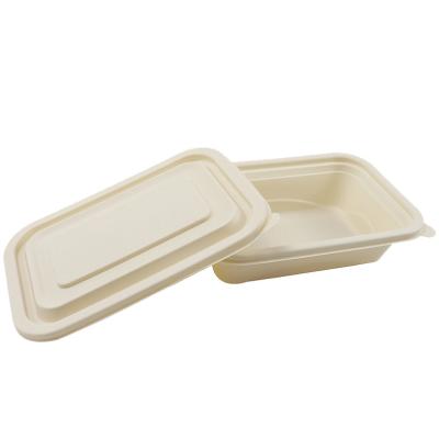 China Viable Disposable Biodegradable Food Container Container Cornstarch Fast Food 750ML Take Out Box With Cover for sale