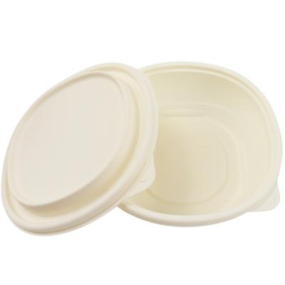 China Modern Disposable Cornstarch Food Packaging Takeaway Food Containers Around Degradable Quick Meal Lunch Box for sale