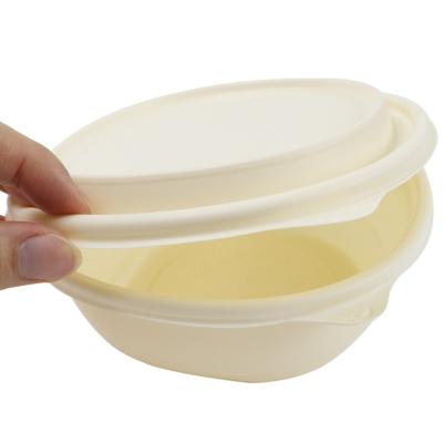 China Wholesale Biodegradable Fast Food Lunch Boxes 450ml Cornstarch Meal Prep Container Freshness Preservation Take Out Bento Box With Lids for sale