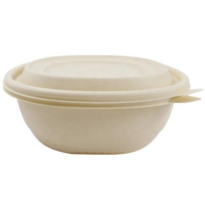 China Portable Dispoable Round Box Cornstarch Biodegradable Container Food Packaging Box for sale