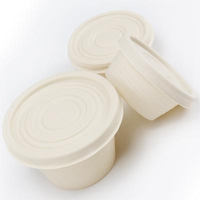 China Factory Price 2oz Cornstarch Round Cup Sauce Container With Lid Disposable Mini Cup For Preparing Food Ketchup Salad for sale