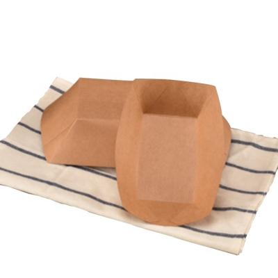 China Eco Friendly Biodegradable Kraft Paper Food Catering Boxes Tray Take Out Fast Food Packaging Paper Boxes for sale