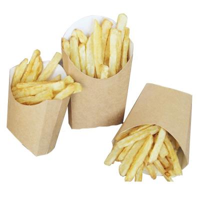 China Factory Wholesale Disposable Wrapping Paper Fast Food For French Fries Potatoes Packaging Box for sale