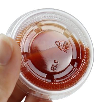 China Plastic Free Sample 0.75oz Clear Sauce Cup BPA Free Sample Food Meal Prep Container Small Plastic Cocktail Cup Manufacturer/Wholesaler for sale