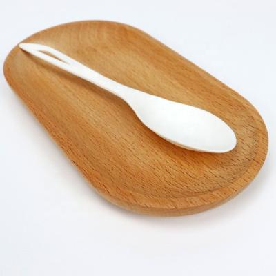 China 100% Biodegradable Portable Fork Spoon Disposable PLA Spoon and Forks Set Biodegradable Cutlery for sale