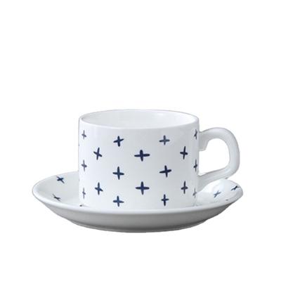 China Viable Wholesale Nordic Luxury Fine Ceramic Mug Bone Style Hot Bone Style Coffee Cup and Saucer Set for sale