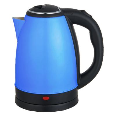 China Custom Blue Body Electric Kettle 1.8L 360 Degree Base Rotation Large Capacity Easy To Clean Multiple Protection for sale