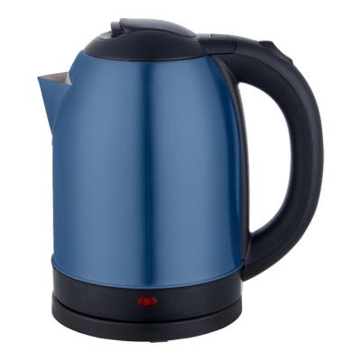 China Factory Customized 360 Degree Blue Color 1.8L Large Capacity Stainless Steel Low Rotation Electric Kettle for sale