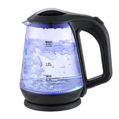 China 360 Degree Rotating Base 360 ​​Degree Glass Electric Kettle Rotating Auto Power Off LED Indicator High Power Fast Boiling Water for sale