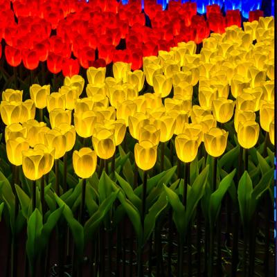 China IP65 Park Courtyard LED Tulip Waterproof Durable Outdoor Square Decorative Flower Lamp Rainproof Landscape Lights for sale