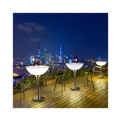 China Latest Modern Design Color-Changing And Bar Table Chair Led Illuminated Light Furniture for sale