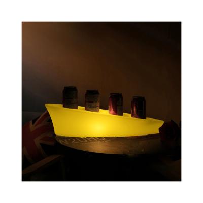 China Best Selling Modern Led Stand Glass Cup Holder For Glowing Wine Luminous Tray Light for sale