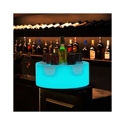 China Excellent Quality Modern Bottle Trays Barrel Serving Led Illuminated Wine Tray for sale