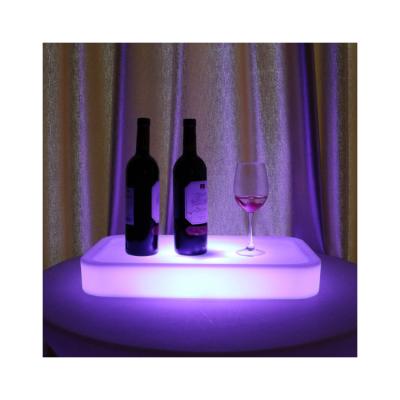 China Modern Champagne Bucket Light Bottle Cooler Lighted Sparkling Ice Led To Glow Luminous Wine Tray Light for sale