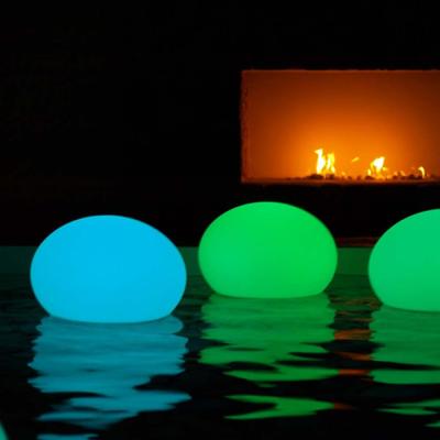 China Eco-friendly LED Ball RGB Remote Waterproof Waterproof Flat Night Lights Outdoor Indoor Rechargeable Garden Bar KTV Bedside Table Lamp for sale