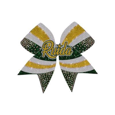 China Wholesale custom bows team logo cheer performance hair accessories competition cheer accessories for sale