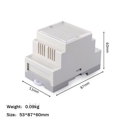 Κίνα Din Rail Abs Cabinet DIY Circuit Board Outlet Switch Enclosure Fireproof 53*87*60mm προς πώληση