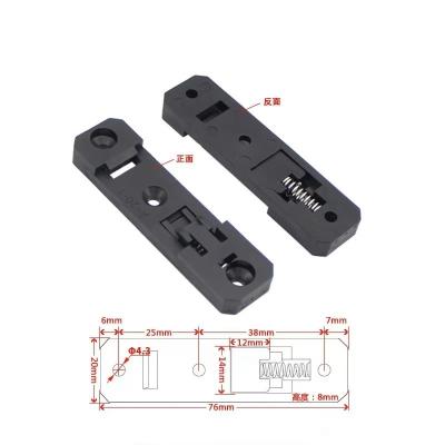 China Schwarze Breite 20mm Kunststoff PA Universal DIN Schiene Mount Clip PCB Leiterplatte Montage Halterung DIN Schiene Montage PCB Träger PCB Halterung A-20-1 zu verkaufen