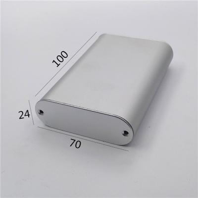 China DIY Silber und Schwarze Extrusion Aluminium Power Bank Gehäuse Breite 70*24*100mm zu verkaufen