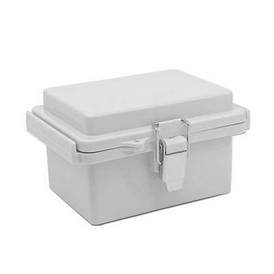 China Watertight Hinged Plastic Enclosures Abrasion Resistant Light Gray Finish for sale