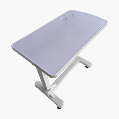 China Good quality modern wholesale Chinese size adjustable over bed table with wheels for sale