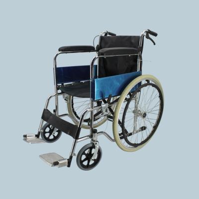 China Convenient Pediatric Folding Self-Propelled Transit Wheelchair, Lightweight Steel Transport Wheelchair for sale