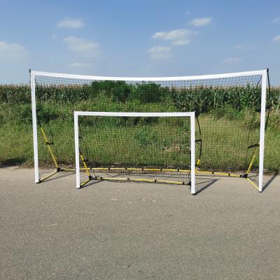 China Portable Football Training Soccer Trainer, Rebounder Net With Adjustable Angle Perfect For Team Training for sale