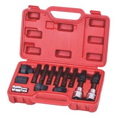 China Testing 13 Pc Alternator Let Go Pulley Removal Garage Service Tool Kit for sale