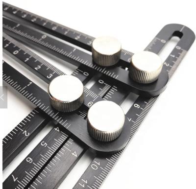 China Multi-Function Aluminum Ruler Four Angle Multi Times Ruler for sale