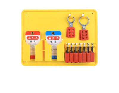 China PE Lockout Station Panel Safety Management Metal Combination Lockout Tagout Station Integrated Workstation for sale