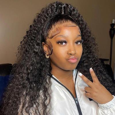 China Brazilian Human Hair Deep Wave Natural Black 13x4 HD Body Wave Lace Front Wigs For Colored Women Lace Front Wigs Full Lace Human Hair Wigs for sale