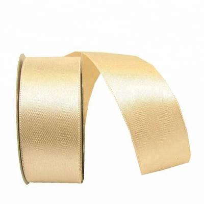 China High quality 3 inch high tenacity polyester satin ribbon, gold ribbon for sale