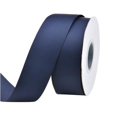 China Eco-friendly factory cheap 1-1/2 inch blue grosgrain ribbon for hair bow for sale