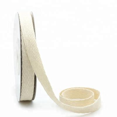 China High tenacity 3/8 inch natural color twill tape, 100% organic cotton tape, cotton bias tape for sale