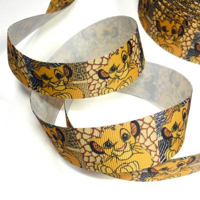 China Recyled OK Wholesale Custom Design Printed Grosgrain Ribbon , Heat Transfer Printing Ribbon for sale