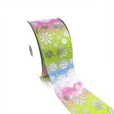 China Wholesale High Tenacity Custom Printed 75mm Grosgrain Ribbon, Christmas Ribbon for sale