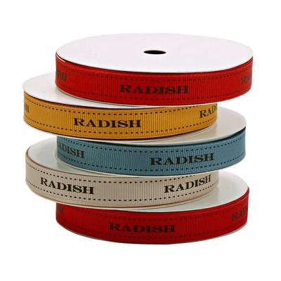 China Viable Custom Printed Logo 1 Inch Grosgrain Ribbon Wholesale for sale