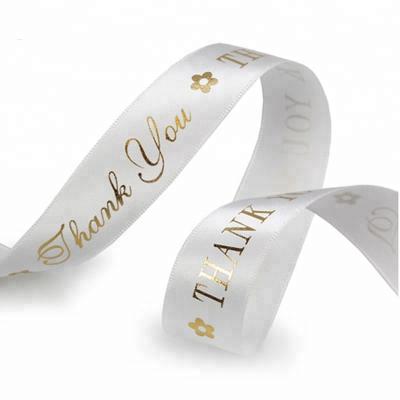 China China Factory High Tenacity Metallic Foil Customized Printed Satin Ribbon for sale