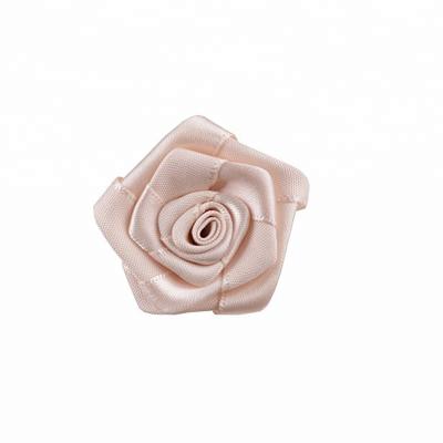 China 6cm Eco-friendly Handmade Artificial Satin Rose Ribbon For Wedding Decoration for sale