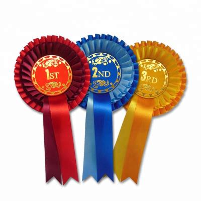 China China Eco-friendly Manufacturer Handmade Award Ribbon Rosette For Horse for sale