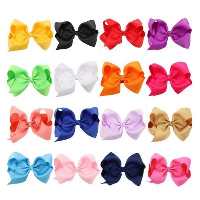 China Eco - Friendly Grosgrain Ribbon Boutique Girls Hair Bows With Alligator Hair Clip for sale