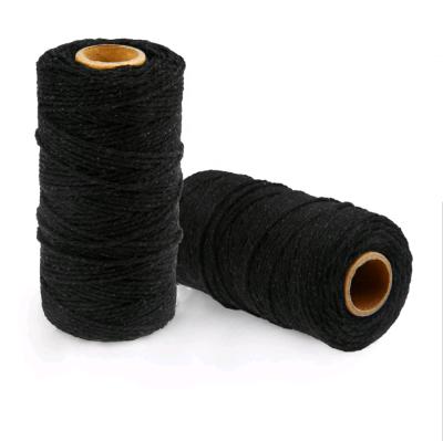 China Cotton 100m Roll Packing Black Baker Twine , 2mm Bakers Twine Black Wholesale for sale