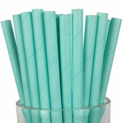 China Bubble Paper Tea Drinking Straws Plain Blue Paper Straws China for sale